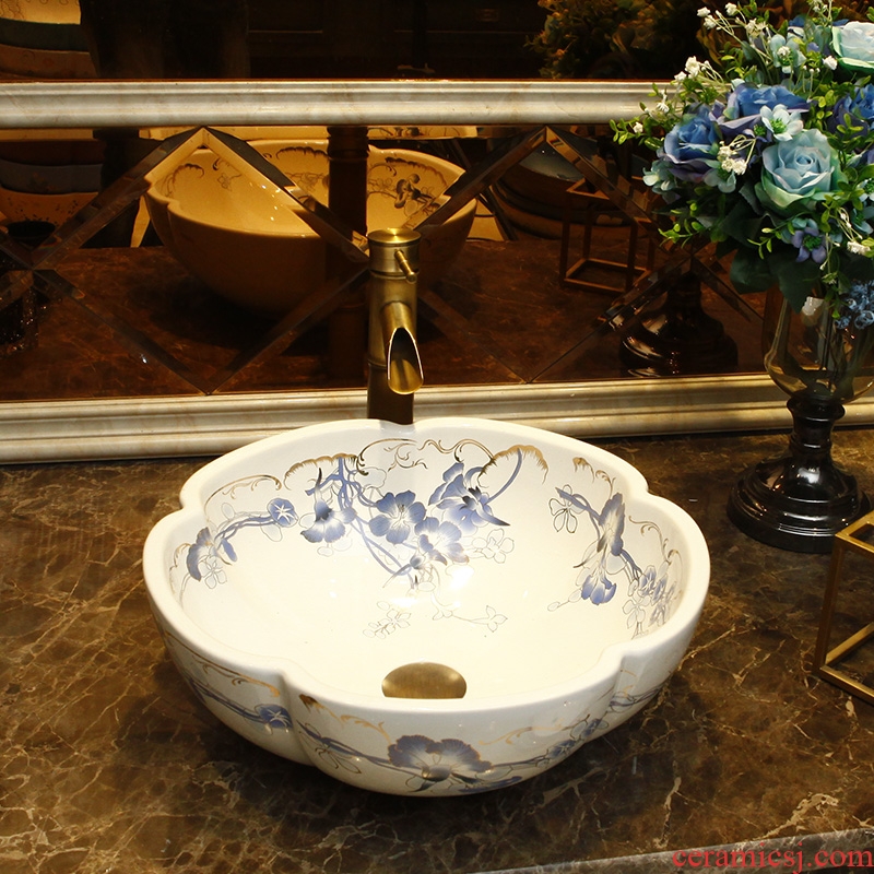 European stage basin alien art basin of Chinese style restoring ancient ways ceramic face basin bathroom sinks the pool that wash a face to wash your hands