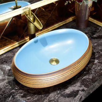 On the ceramic basin bathroom sinks European - style lavabo oval basin balcony for wash basin household contracted