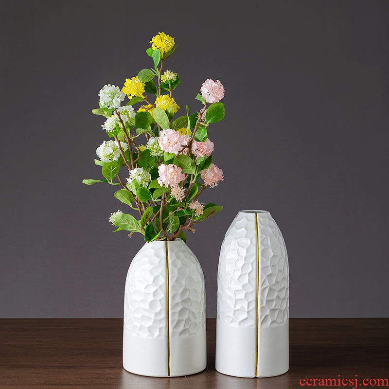 Jingdezhen ceramic vase furnishing articles of modern creative contracted sitting room dry flower arranging flowers home decoration decoration landing