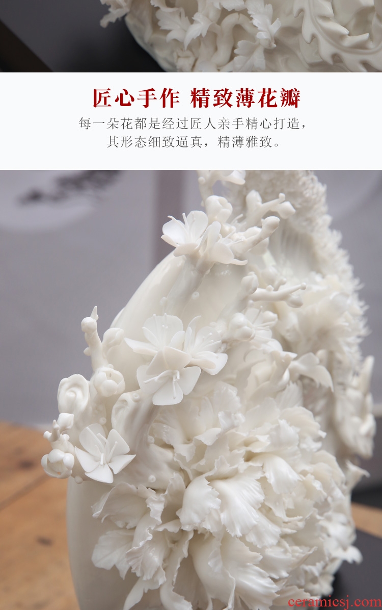 The Product porcelain sink ceramic home sitting room place white porcelain pinch flower phoenix office desktop new feng shui housewarming gift the opened