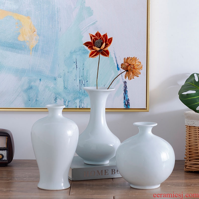 Modern new Chinese style table dry flower is placed flowers in jingdezhen ceramics decoration home sitting room adornment
