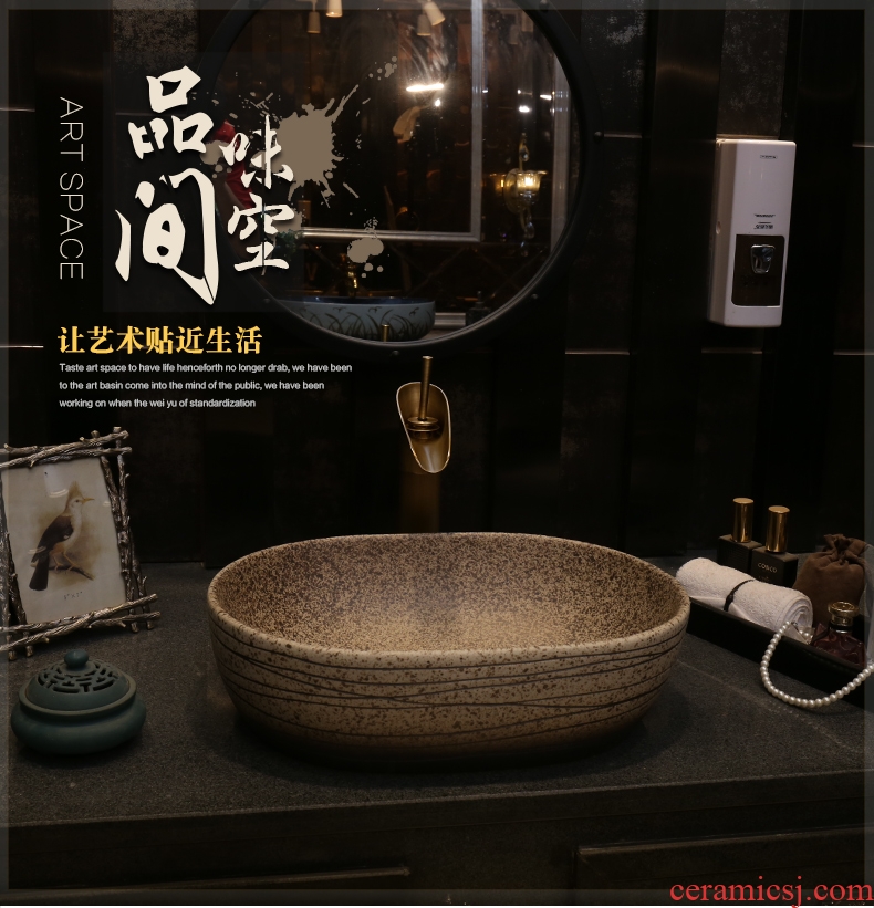 Archaize basin, art basin basin sink basin round Chinese style restoring ancient ways on toilet ceramics the pool that wash a face