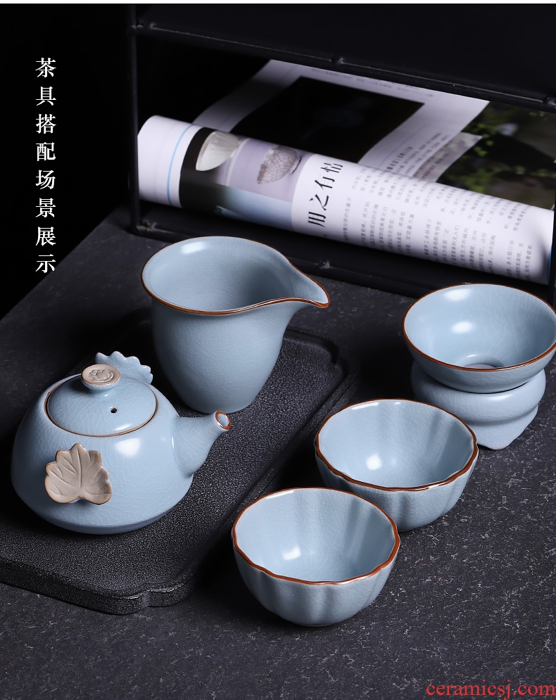 Royal refined porcelain shamrock hand grasp pot of ceramic tea set kung fu little teapot your up slicing can be a teapot