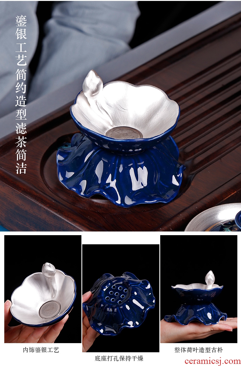 Jingdezhen coppering. As silver tureen tea cup 6 pack of household ceramics kung fu tea set contracted and I office