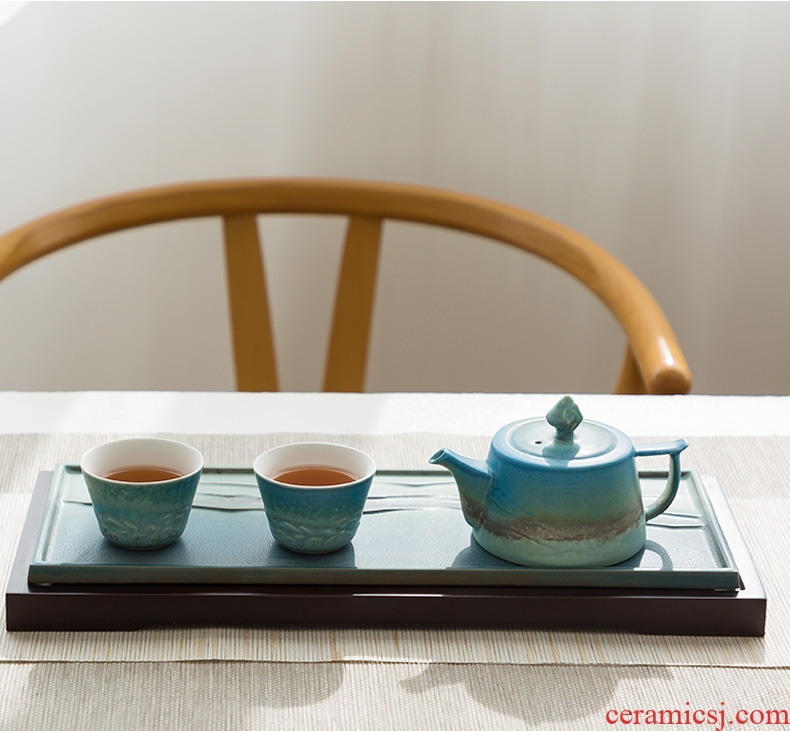 Yipin thousand small tea tray # ceramic household contracted mini dry tea kung fu tea tray was creative head form vesicles