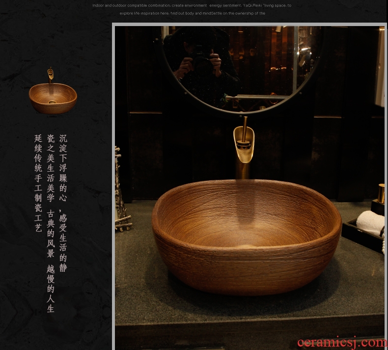 New Chinese style on the ceramic art of the pool that wash a face basin basin lavatory basin square toilet lavabo restoring ancient ways