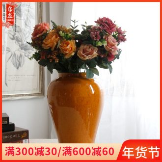 Grain dry flower vases, jingdezhen ceramic general agate as cans sitting room of Chinese style household soft adornment flower arranging furnishing articles