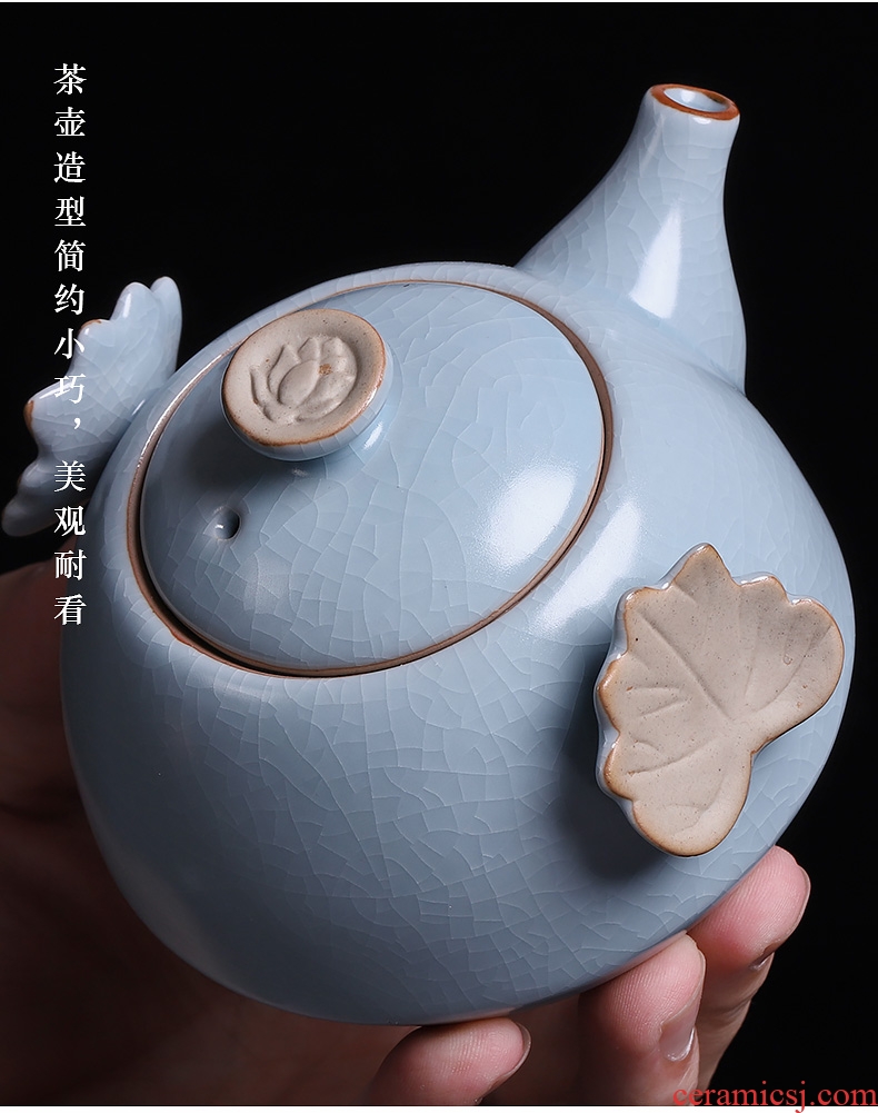 Royal refined porcelain shamrock hand grasp pot of ceramic tea set kung fu little teapot your up slicing can be a teapot