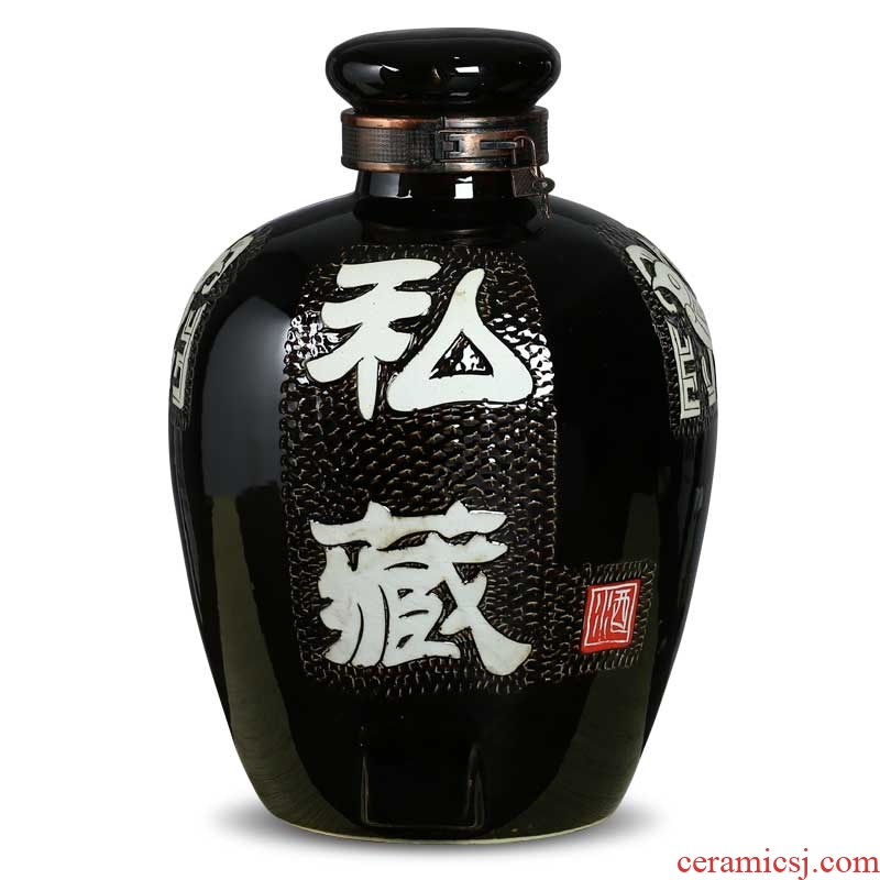 Jingdezhen ceramic jar empty bottle sealed mercifully jars altar wine cylinder household hip 10 jins 20 jins 50 pounds
