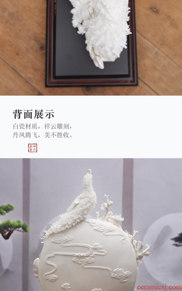 The Product porcelain sink ceramic home sitting room place white porcelain pinch flower phoenix office desktop new feng shui housewarming gift the opened
