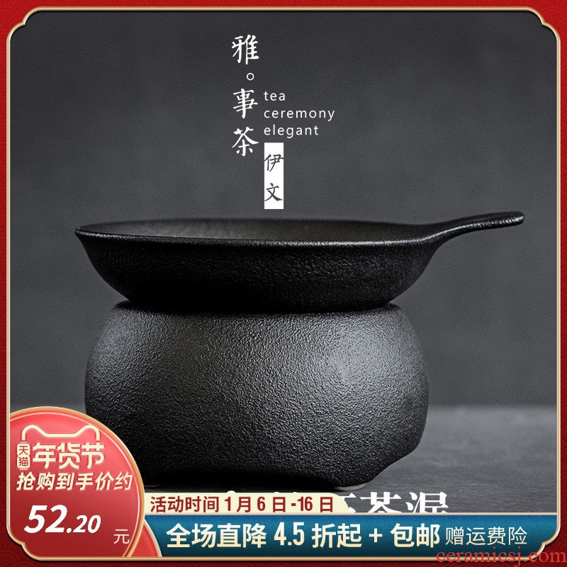 Evan ceramic) coarse pottery tea filter kung fu tea tea tea tea strainer mesh