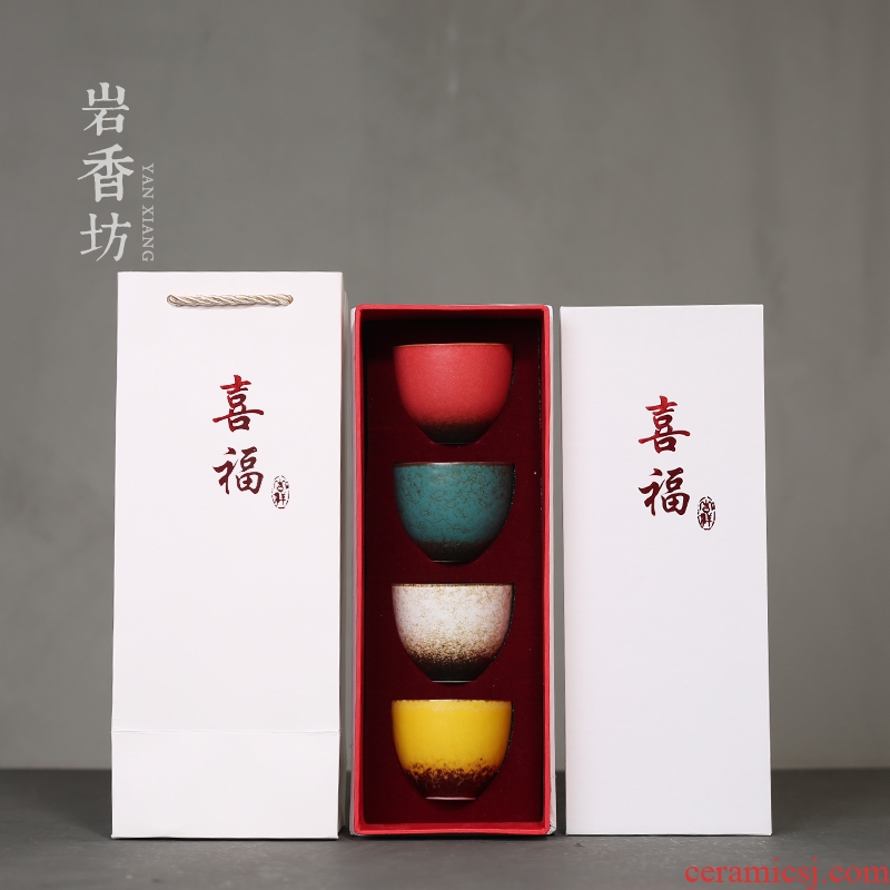 YanXiang fang up porcelain teacup restoring ancient ways household sample tea cup Japanese kung fu tea cup