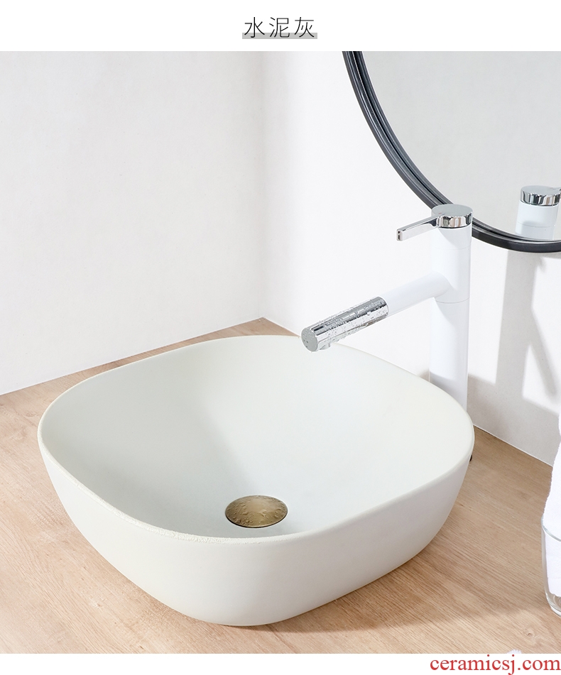 Square ceramic toilet lavabo matte enrolled the lavatory basin of northern Europe on household art basin water basin basin