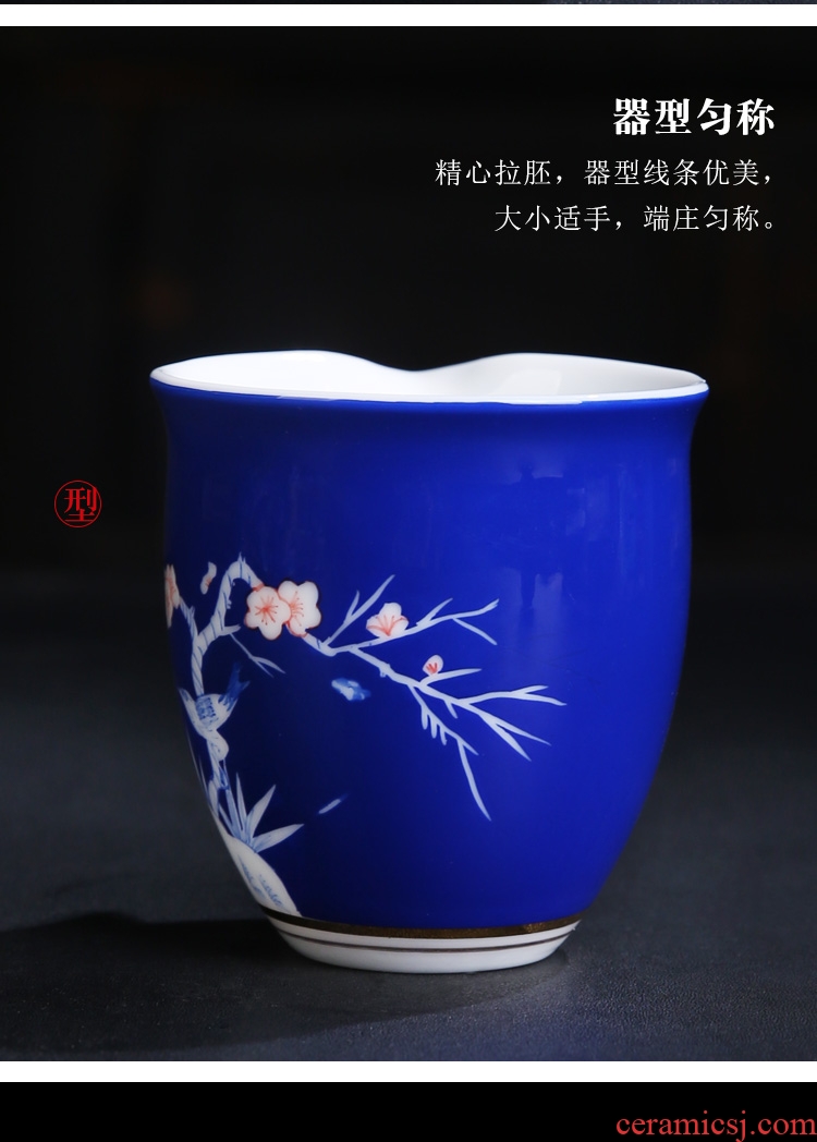 Fair quality porcelain sink ceramic cup points tea is tea sea blue and white porcelain tea set tea service beaming
