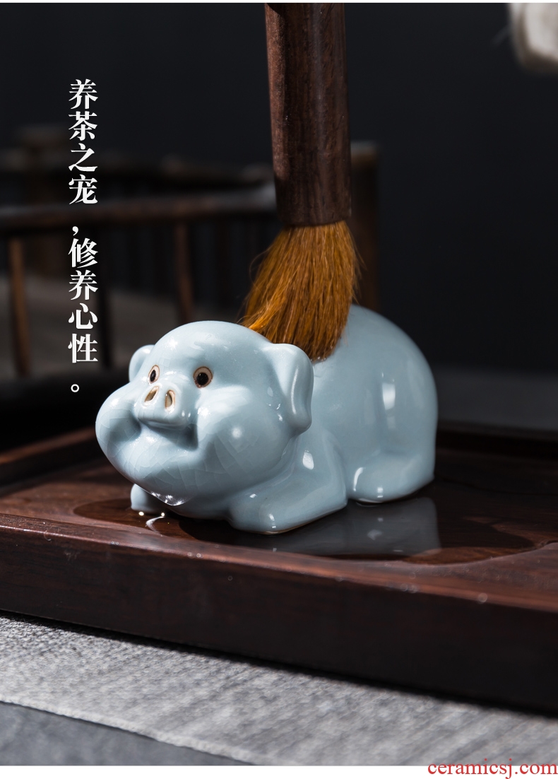 Your up tea pet furnishing articles furnishing articles can keep blessing pig plutus tea tea tea table playing small ceramic tea tea tea