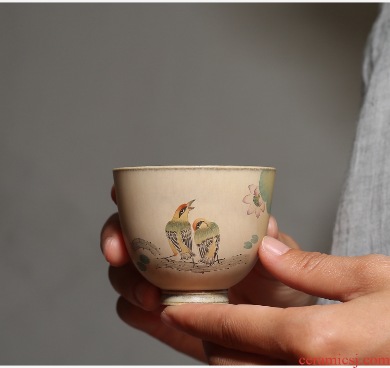 YanXiang fang pure hand - made coarse after getting yuanyang master warm cup of express little teacups ceramic sample tea cup