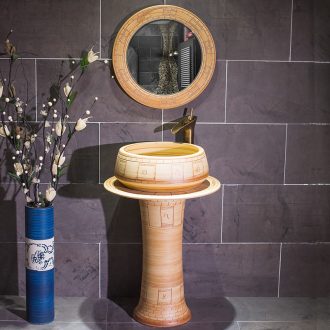 Jingdezhen art pillar basin sinks ceramic floor outside the sink basin bathroom wash basin