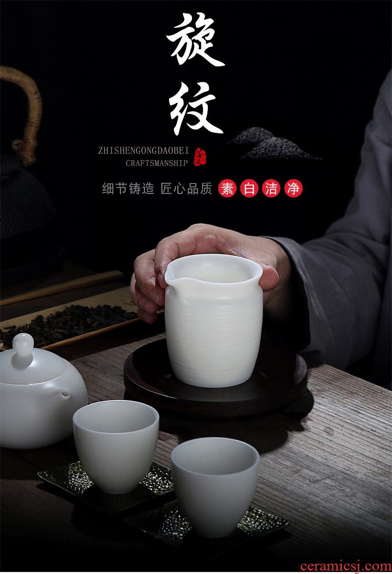 Quiet life suet jade white porcelain tea sea ceramics fair keller kung fu tea accessories device home and a cup of tea
