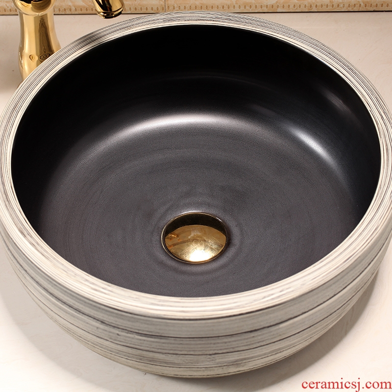 Jingdezhen stage basin characteristics of the home stay facility lavabo for wash tub sink basin to the balcony bathroom ark to restore ancient ways