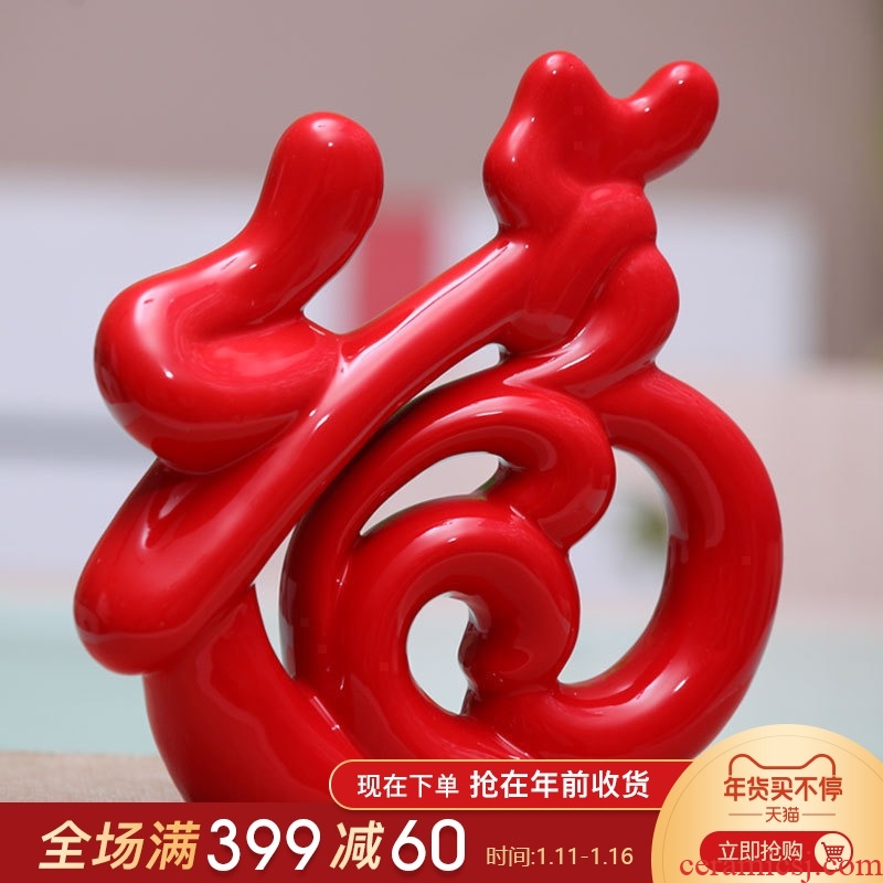 Mr Han mei household act the role ofing is tasted ceramic furnishing articles sitting room ark, decoration decoration TV ark, red fook noted lam moon feng shui furnishing articles