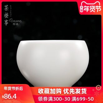 Famed kungfu single CPU ceramic large master cup white porcelain tea cups of individual cup dehua white porcelain cups