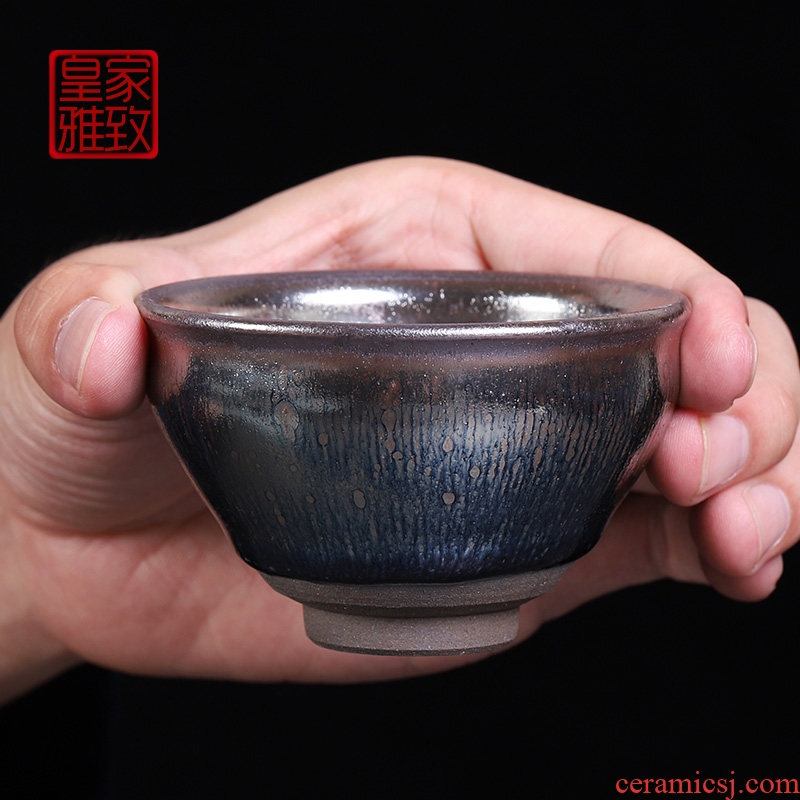 Royal refined oil expressions using the master cup single CPU jianyang built beam light cup tea set ceramic individuals temmoku lamp cups