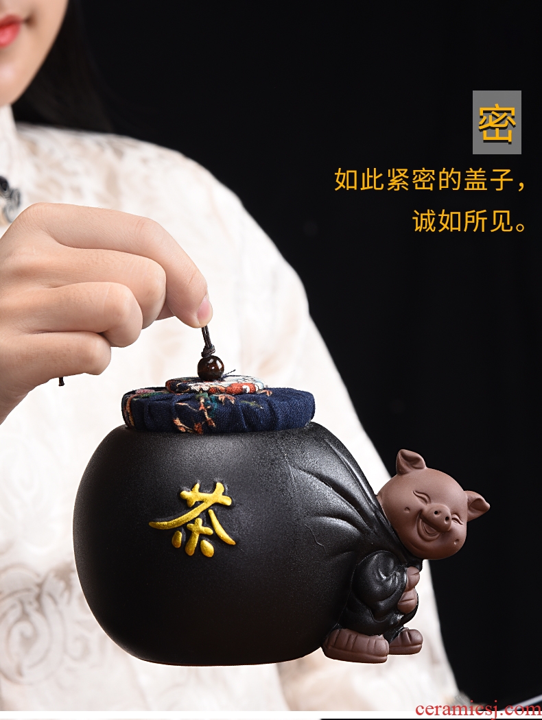 Shadow enjoy lovely sealed ceramic tea pot pot moistureproof agent purple sand POTS kung fu tea tea accessories