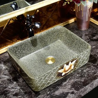 Square art ceramic toilet lavabo stage basin basin sink basin sinks contracted household restoring ancient ways