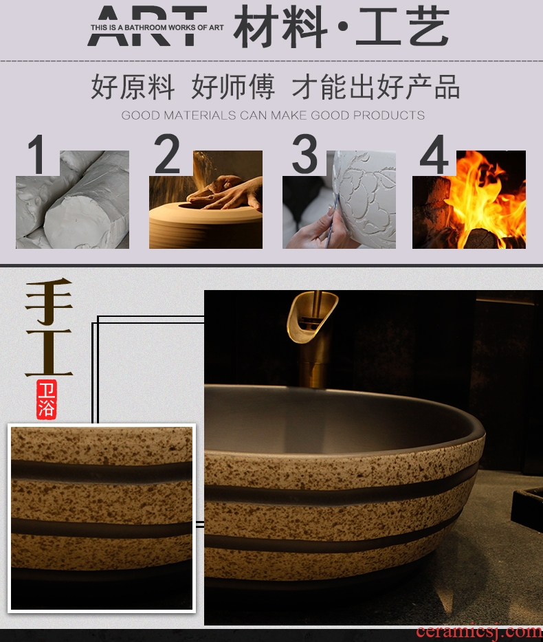 Creative Nordic stage basin square sink home for wash basin art ceramic lavatory basin basin of the balcony