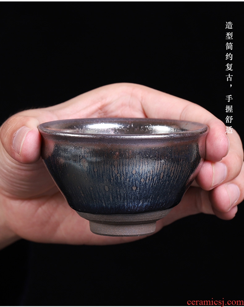 Royal refined oil expressions using the master cup single CPU jianyang built beam light cup tea set ceramic individuals temmoku lamp cups