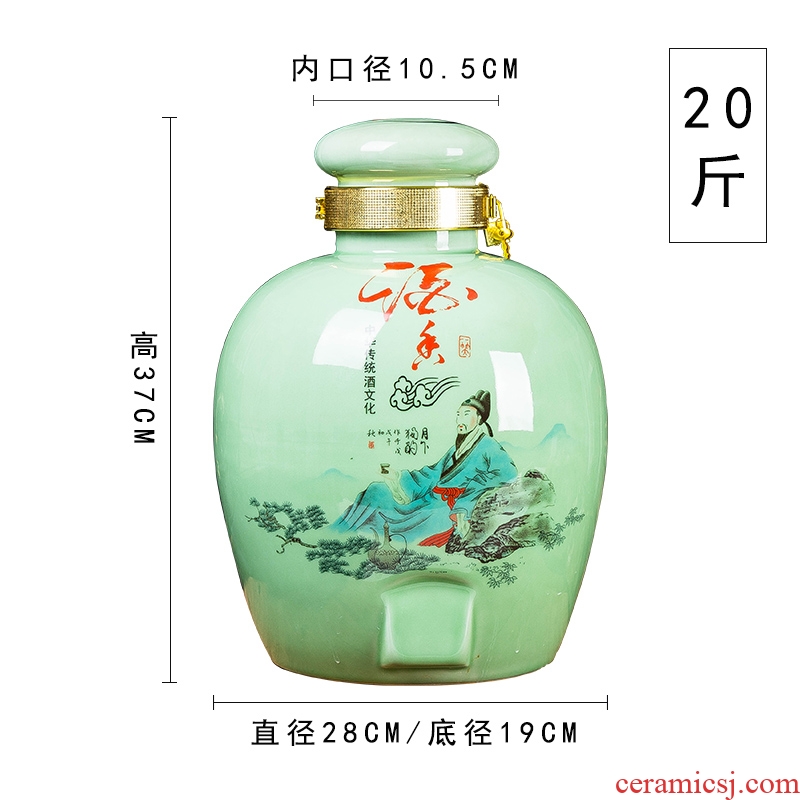 Mercifully wine jars 10 jins 20 jins 30 pounds put ceramic terms it jugs of jingdezhen home empty wine bottles