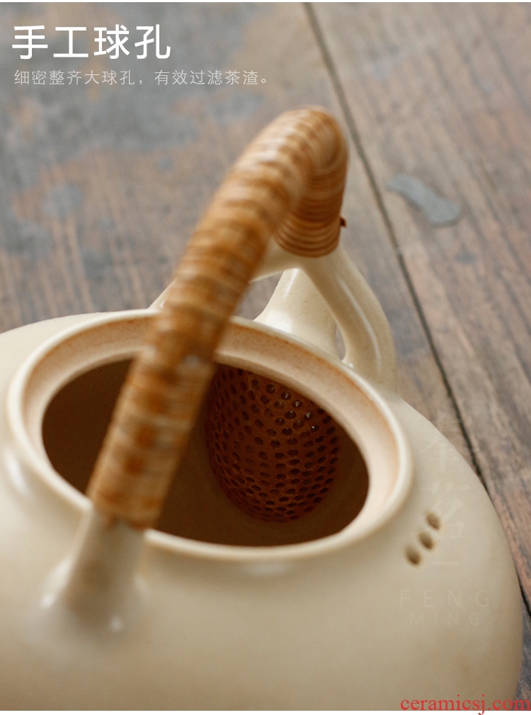 Serve tea checking ceramic plant ash kettle water jug kettle kung fu tea boiled pot home open piece of large size