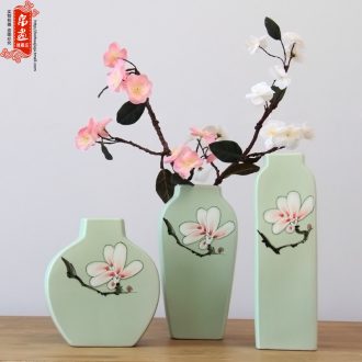 Jingdezhen creative modern new Chinese pottery and porcelain flowers in the living room TV wine porch home furnishing articles