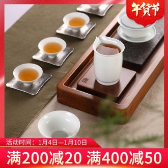 Ultimately responds to hand - made xuan wen kung fu tea tea sets jingdezhen tureen fair keller cups household contracted tea art