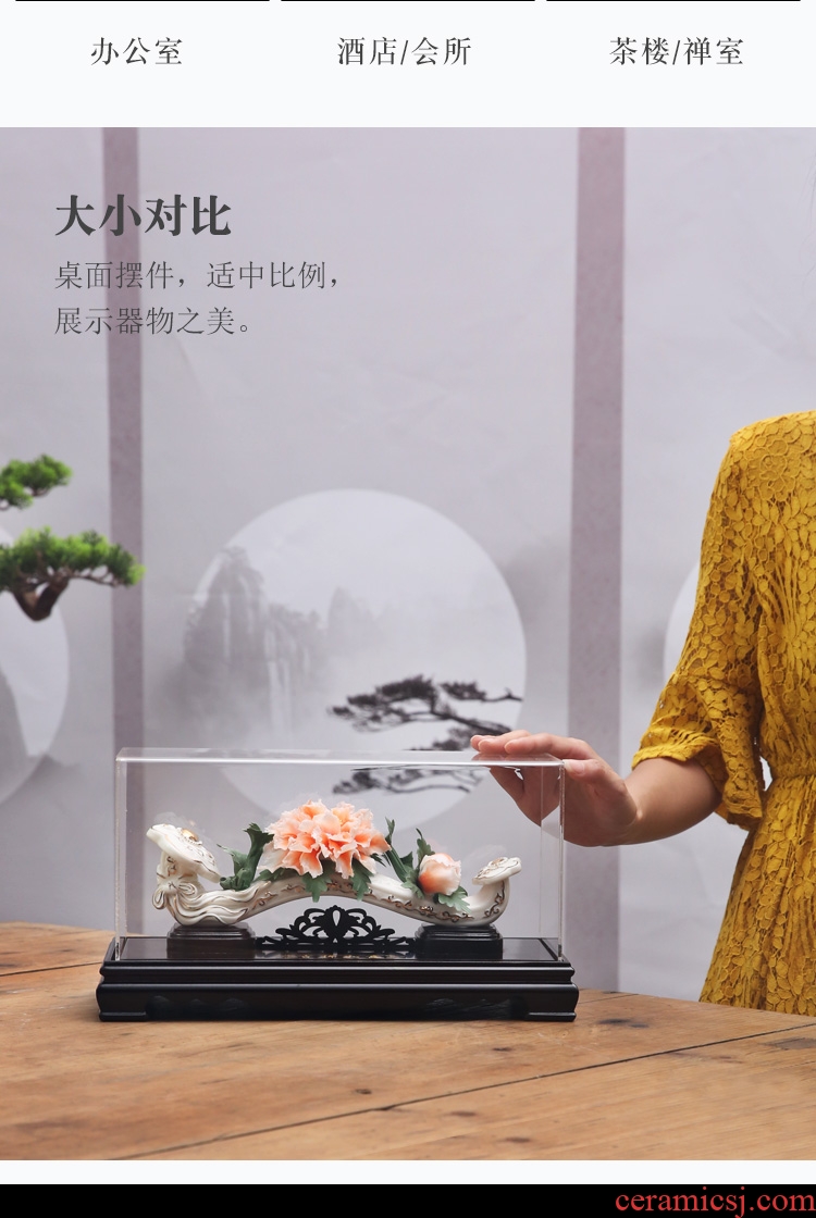 The Product porcelain sink ceramic its jixiangruyi furnishing articles hand flower peony gifts sitting room adornment handicraft