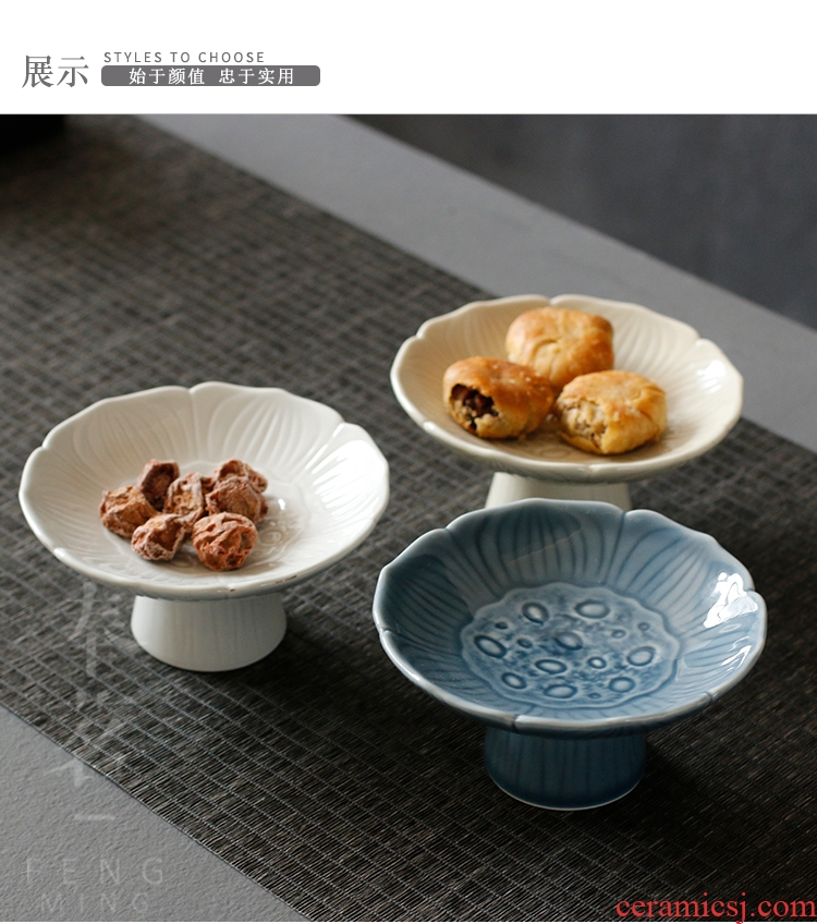 Serve tea to restore ancient ways compote pallet ceramics high tea for tea tea snacks compote Japanese fruit nut plate