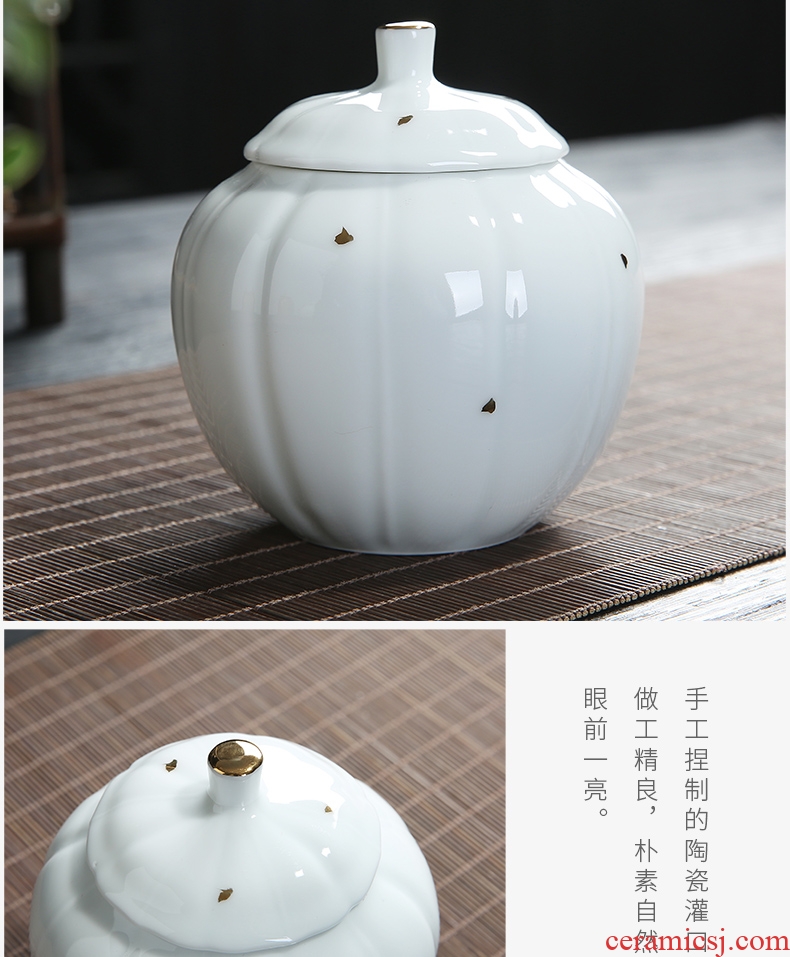 Auspicious yuan blue and white caddy fixings ceramic packing gift box general puer tea in the small seal pot double pot of tea boxes