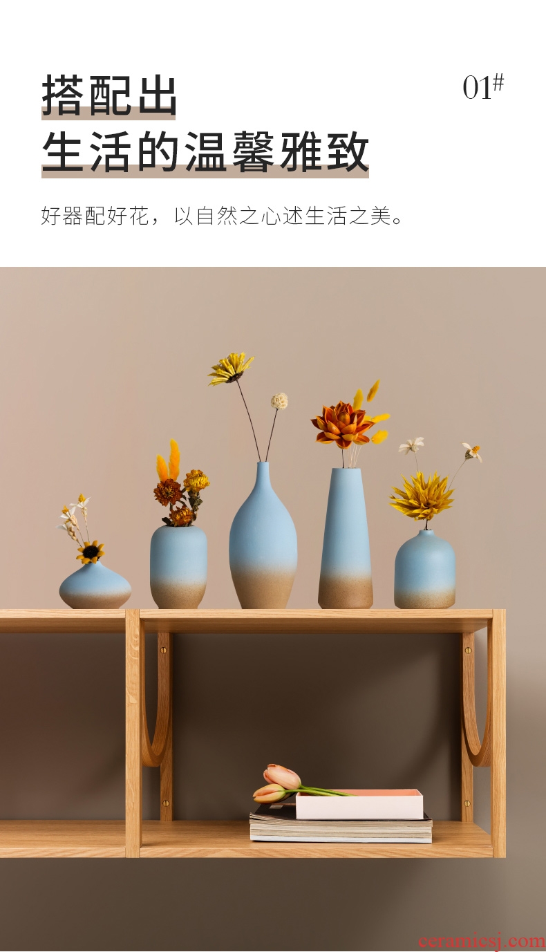 The Nordic idea ceramic flower arranging dried flowers decorative furnishing articles TV ark, floret bottle of The sitting room porch table household decoration