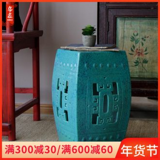 Jingdezhen ceramic furnishing articles drum who pier who use under high temperature glaze sitting room home courtyard dressing floor decoration