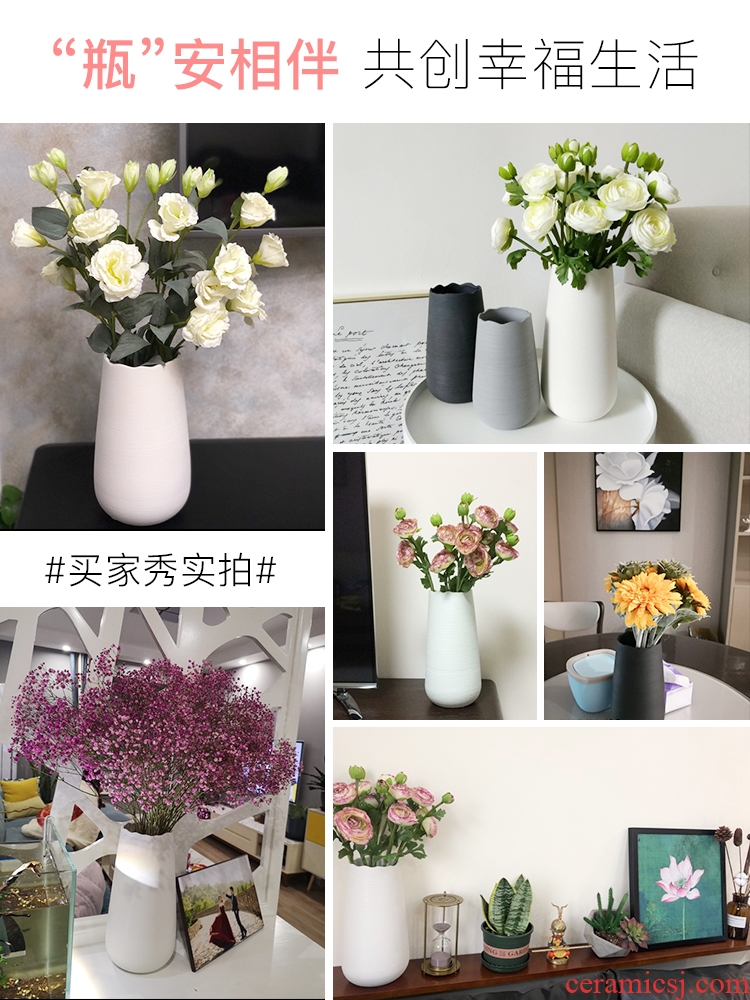 The modern ceramic vase furnishing articles arranging flowers, artificial flowers, sitting room, TV ark, sitting room adornment is placed dry flower vase