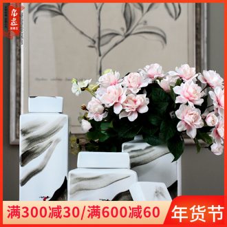 The New Chinese jingdezhen hand - made ceramic pot is placed between example sitting room decoration soft adornment theme cafe restaurant