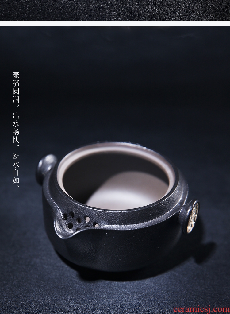 The Product wufu crack cup a pot of two glass ceramic porcelain remit travel kung fu tea cup teapot portable office