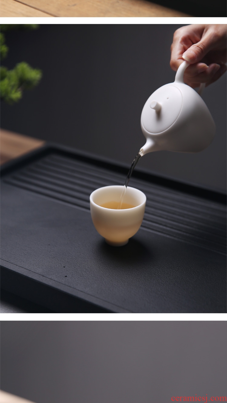 The Product suet jade white porcelain porcelain remit sample tea cup dehua ceramic kung fu tea cup single CPU handwritten custom master CPU