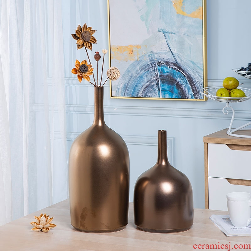Jingdezhen ceramic vase in the sitting room is I and contracted household furnishing articles table surface porch decorative dried flowers, flower arranging flowers