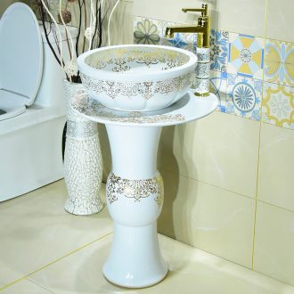 Toilet lavatory basin of simple art pillar lavabo ceramic floor balcony a whole basin