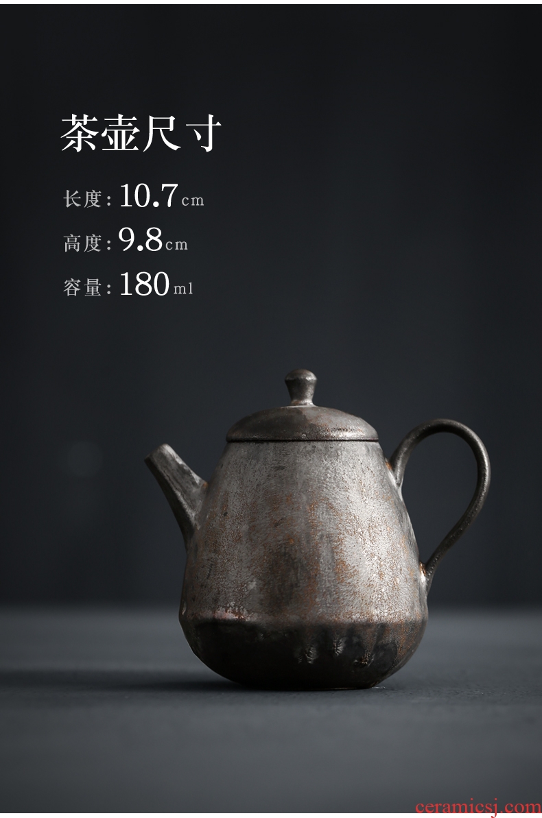 Ultimately responds to gold ceramic teapot trumpet tea ware coarse pottery kung fu tea set single pot of variable belt filter cooking pot