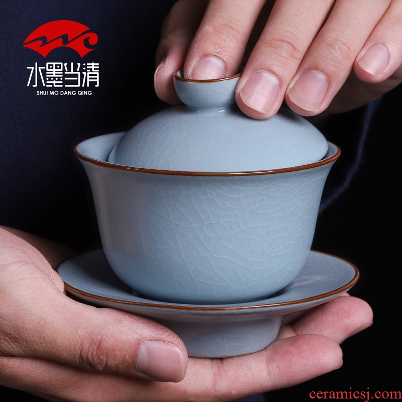 Your up kung fu tea set gift set gift high - grade household jingdezhen ceramic teapot teacup cracked ice crack