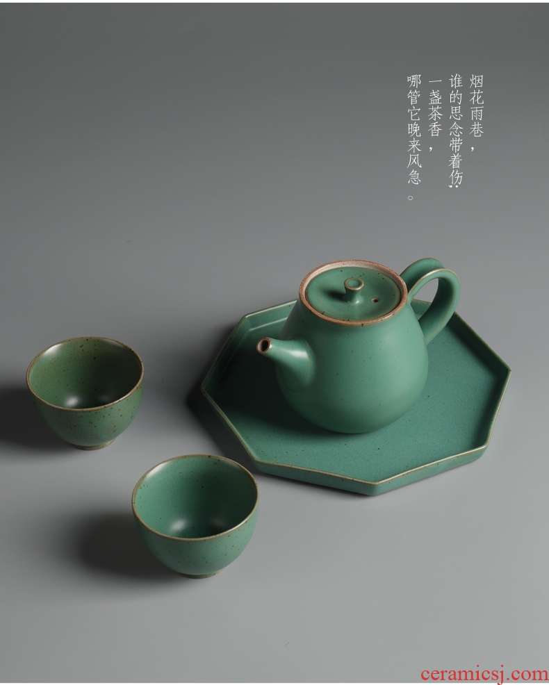 Dry mortar tea tray is good source ceramics creative household Dry 'contracted Japanese kung fu tea tray was a pot of tea