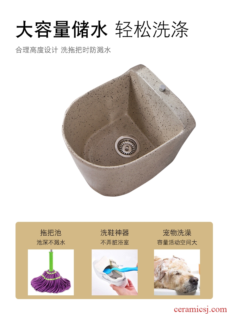 Ling yu ink dot restoring ancient ways home floor mop pool ceramic mop pool mop mop pool balcony toilet tank