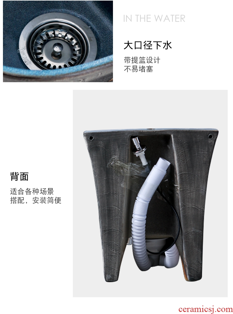 Ling yu household is suing its art leaves the mop pool ceramic mop pool is suing courtyard mop mop pool tank